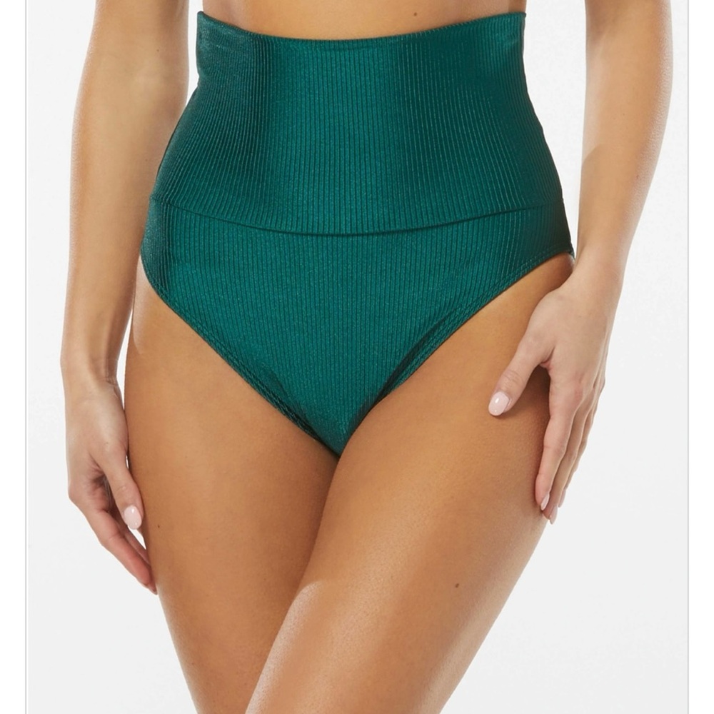 Green Ribbed Bikini Set - Picture 5 of 12